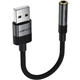 Перехідник USB-A --> 3.5 mm 15cm audio converter J13 Acefast black - зображення 2
