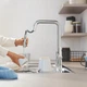 Cмеситель для кухни с выдвижной лейкой GROHE QuickFix Start хром латунь 30631000 - изображение 3