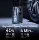 Автомобильный компрессор Baseus GoTrip VA1 Pro, портативный насос 12V, цифровой дисплей, автостоп, для авто/велосипеда - изображение 3