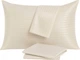 Наволочка U-Tek Boston Ivory Beige Stripe Сатин Бежевая в полоску 60х60 см (IBS66) - изображение 1