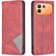Чехол-книжка с карманами UniCase Geometric Pattern для Infinix Note 60 / 60 Pro - Red - изображение 1