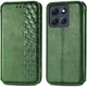 Чохол Deexe Rhombus Wallet для Motorola Edge 70 Fusion - Green - зображення 2