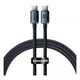 Кабель 100W Baseus Crystal Shine Series Fast Charging Data Cable Кабель Type-C to Type-C (20V/5 А) 1.2m CAJY000601 Black - зображення 2