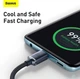Кабель 100W Baseus Crystal Shine Series Fast Charging Data Cable Кабель Type-C to Type-C (20V/5 А) 1.2m CAJY000601 Black - зображення 6