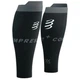 Гетры компрессионные для бега спортивные легкие Compressport R2 Oxygen Black/steel grey M (100007825) - изображение 1