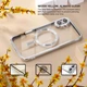 Чохол Wave Premium Metal Shining case with MagSafe (TPU) для Apple iPhone 17 6.3" Silver - зображення 4