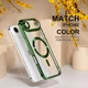 Чохол Wave Premium Metal Shining case with MagSafe (TPU) для Apple iPhone 17 Air 6.5" Green - зображення 4