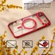 Чохол Wave Premium Metal Shining case with MagSafe (TPU) для Apple iPhone 17 Air 6.5" Red - зображення 3