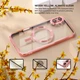 Чохол Wave Premium Metal Shining case with MagSafe (TPU) для Apple iPhone 17 6.3" Pink - зображення 6