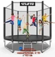 Батут дитячий з сіткою 183 см Atleto чорний - изображение 1