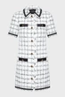 Жіноча біла твідова картата сукня Karl Lagerfeld 38 A3W13031 - изображение 1
