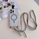 Чехол TPU+PC LanyardCase с MagSafe для iPhone 13 Pro противоударный серый Titanium grey - зображення 5