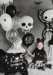 2002 Фольгована кулька велика фігура Череп 52,5x45,5см PartyDeco 9995 - изображение 3