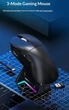 Миша бездротова ігрова AULA SC610 ,PAW3311, 12000 DPI 2,4G+Bluetooth Black - зображення 4