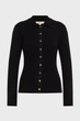 Жіночий чорний кардиган FITTED RIBED LS BUTTON UP Michael Kors S MR56135GW2 - изображение 8
