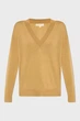 Жіночий бежевий вовняний пуловер MERINO VNK BUTN SLV SWTR Michael Kors M MT460YB4VR - изображение 1