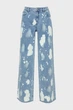 Жіночі блакитні джинси із візерунком RELAXED WIDE LEG JEAN Michael Kors 8 MS59065HME - зображення 8