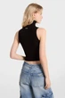Чорний жіночий топ CROP RIB SLVLESS TRTL NK Michael Kors M MT460Y533D - зображення 3