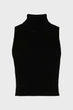 Чорний жіночий топ CROP RIB SLVLESS TRTL NK Michael Kors M MT460Y533D - зображення 5