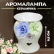 Аромалампа керамічна Ваза з квітами в смужку Яскрава - зображення 1