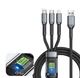 Кабель для швидкого заряджання телефонів USB, Type-C, Lightning, довжина 1 м - зображення 1