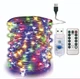 LED гирлянда новогодняя на занавесь, шторы USB 100LED с ДУ 10м цвет: мультиколор - изображение 1