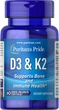 Вітамін Д3 та К2 Puritan's Pride Vitamin D3 & K2 60 caps - зображення 1