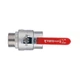 Кран кульовий Thermo Alliance Forte (посилений) 1 1/2" ВН, латунний, ручка-важіль, нікельований, PN40 - изображение 8