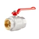 Кран кульовий Icma №350 (посилений) 1 1/2" ВВ, латунний, ручка-важіль, нікельований, PN30 - изображение 1