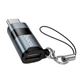 Адаптер переходник Hoco UA44A Type-C to Type-C metal gray - изображение 1