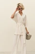 Кімоно жіноче oversize з натуральної тканини (віскоза та льон) Розмір XL-XXL (50-52) Натуральний - зображення 3