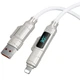 Дата кабель Hoco U152 Fortune 4in1 Type-C to Lightning/Type-C to USB 240W (1.2m) Light Gray - изображение 4