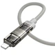 Дата кабель Hoco U151 Goldsmith 4in1 Type-C to USB/Type-C to Lightning 240W (1.2m) Gray - зображення 3