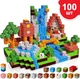 Магнитный конструктор в стиле Minecraft DCM-16 Red 100 блоков Майнкрафт детские конструкторы для мальчиков - изображение 1