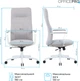 Крісло комп'ютерне офісне ергономічне OfficePro Shift Gray (OC545G) - зображення 12