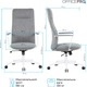Крісло комп'ютерне офісне ергономічне OfficePro Shift Dark Gray (OC545DG) - зображення 12