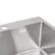 Мийка для кухні інтегрована Lidz Handmade H5050 (LDH5050BRU35375) Brushed Steel 3,0/1,0 мм - изображение 6