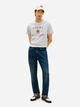 Футболка хлопковая длинная мужская Tommy Hilfiger Xm04438-P8F(Grey Heather) XL Серая с принтом (198296685213) - изображение 3