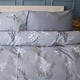 Простынь MirSon Ranforce Elite 17-0955 Silver Botanica 150х220 см (2200013182450) - изображение 3