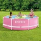 Розовый каркасный бассейн Intex круглый, 244x76 см, каркас, чаша, заглушки (IP-174674) - изображение 2