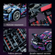 Радіокерований конструктор Porsche 911 Cyber Racing на пульті та APP керуванні 1306+ деталей масштаб 1:12 з підсвіткою - зображення 7