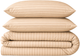 Простынь на резинке MirSon полуторная 100x200+25 см Stripe 17-0602 Creamy Бязь (2200008050207) - изображение 1