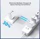 Мережевий зарядний пристрій CHOETECH USB-A/USB-C (PD3046-EU-WH) - зображення 4
