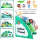Книжка 15*15 см Animal Friend с липучками и животными в комплекте, шуршит, развивающая, для малышей с рождения - изображение 3