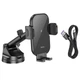 Автомобільний тримач із бездротовою зарядкою Hoco HW5 Journey wireless fast charging (center console) Black - изображение 3