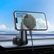 Автомобільний тримач із бездротовою зарядкою Hoco HW16 Speed magnetic wireless fast charging (center console) Metal Grey - изображение 7