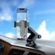 Автомобільний тримач Hoco CA104 vertical and horizontal telescopic gravity vehicle holder Black - зображення 8