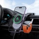 Автомобільний тримач із бездротовою зарядкою Hoco HW28 xcelso 2-in-1 wireless (center console) 15W Black - изображение 8