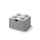 Pojemnik LEGO Klocek z szufladą 4 Jasnoszary (5711938032005) - obraz 3