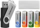 Флеш-накопитель, Intenso Office Line USB 3.2 Gen1 5×64 ГБ, 5 цветов, до 70 МБ/с, металл. брелок, этикетки - Уценка - изображение 1